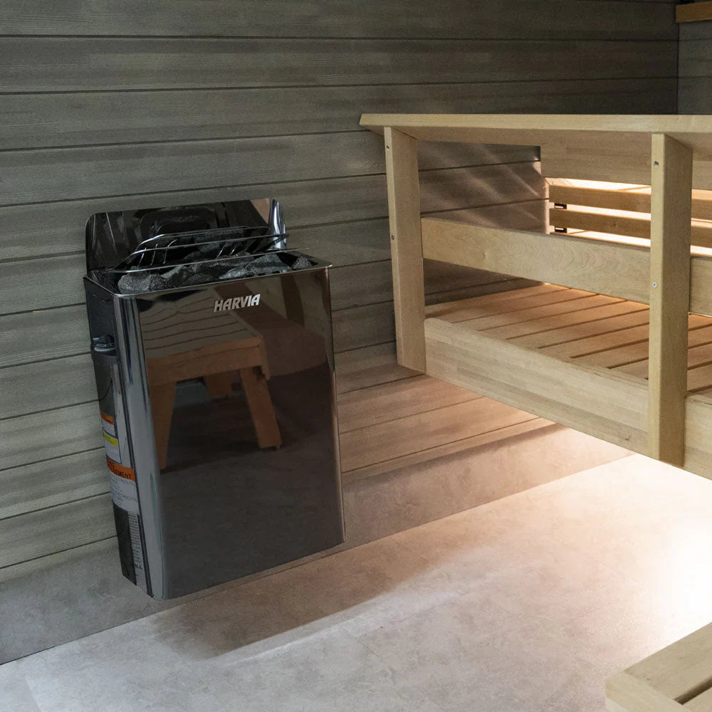 Harvia SW80 The Wall Series 8kW Black Stainless Steel Sauna Heater HSW8U1B