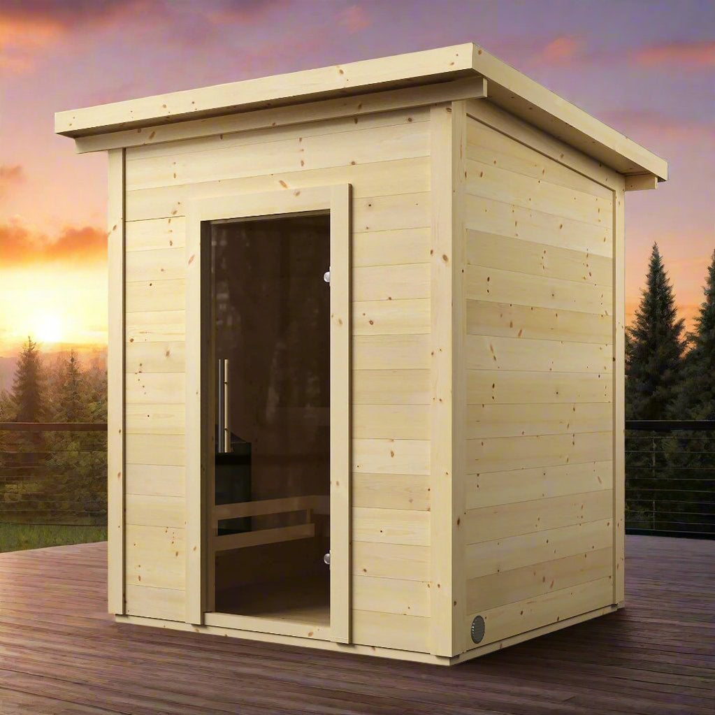 SaunaLife Garden Series G2 | 4 Person Outdoor Traditional Sauna