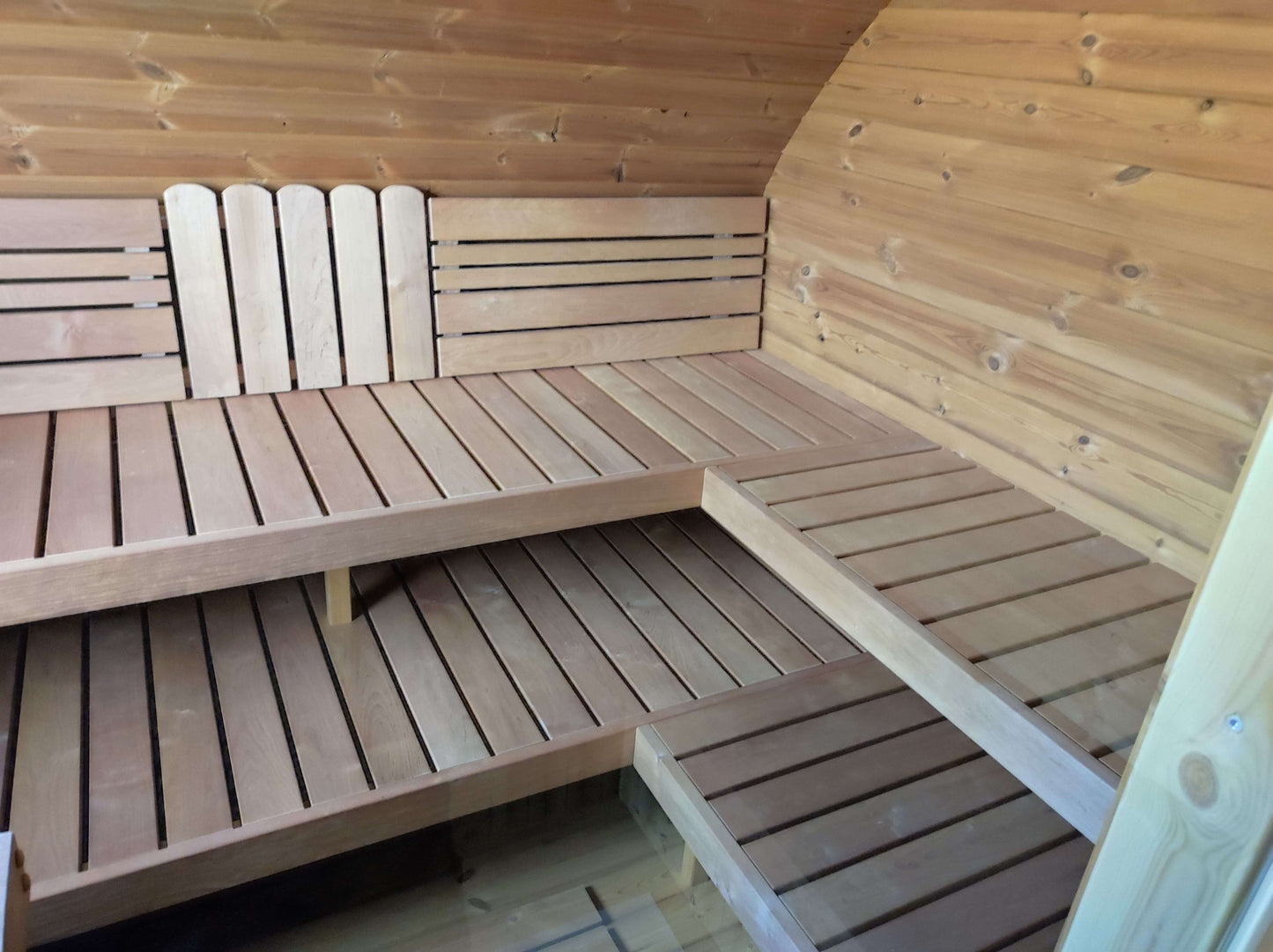 SaunaLife Garden Series G11 | 8 Person Outdoor Sauna with 2 Rooms