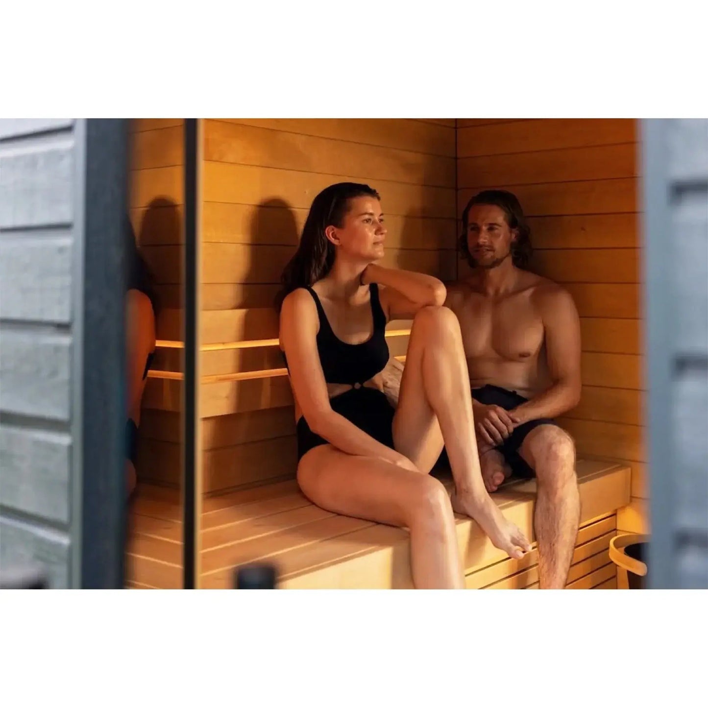 SaunaLife Garden Series G6 | 5 Person Pre-Assembled Outdoor Sauna