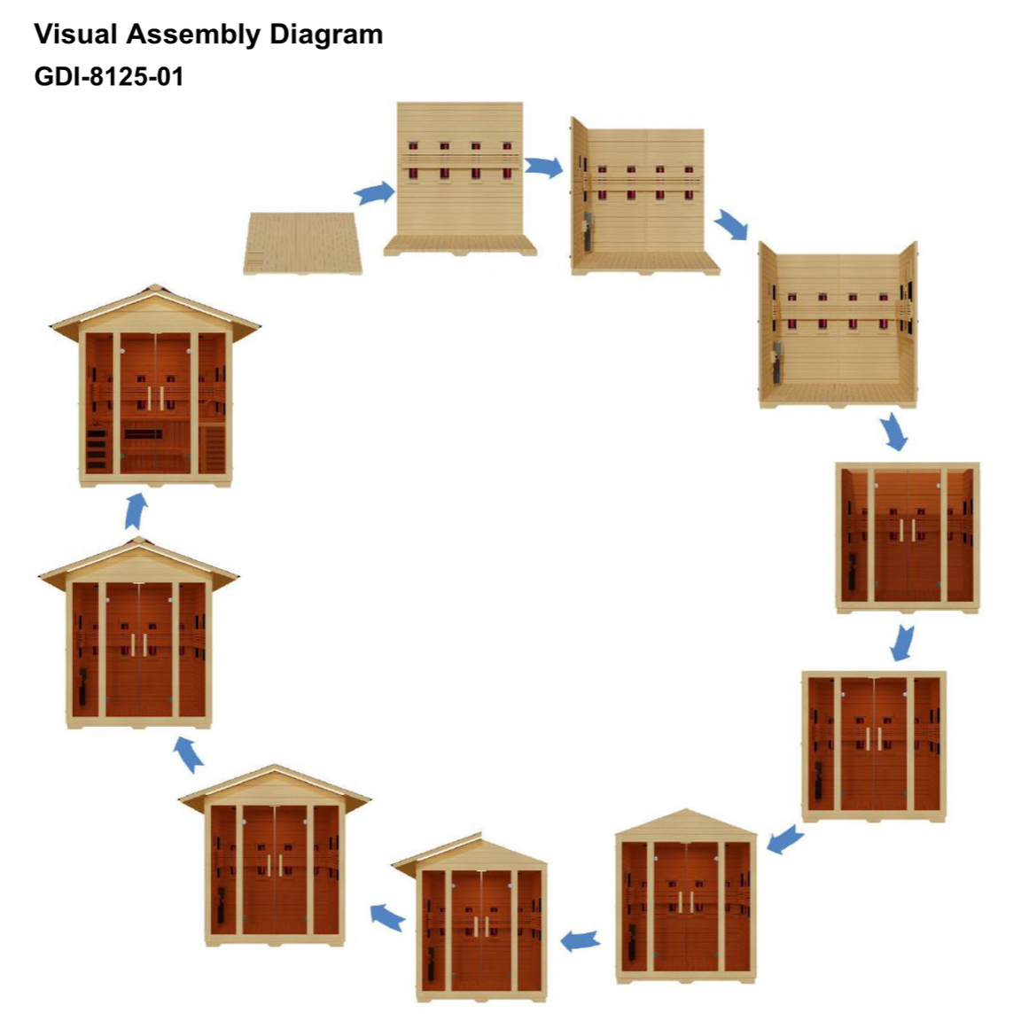 Golden Designs Gargellen 5 Person Hybrid Outdoor Sauna GDI-8125-01