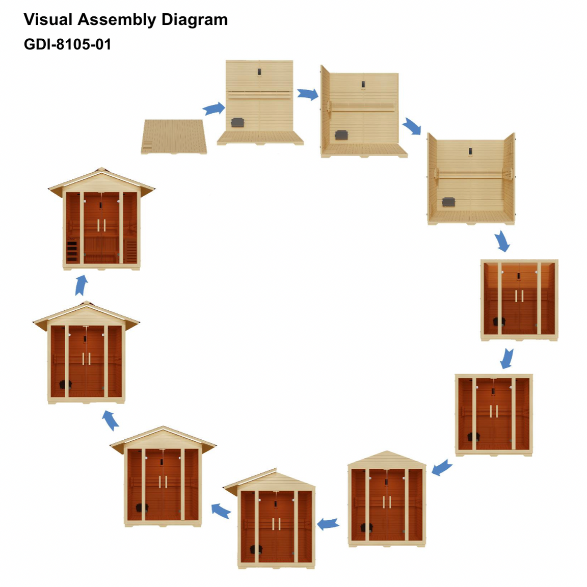 Golden Designs Vorarlberg 5 Person Traditional Outdoor Sauna GDI-8105-01