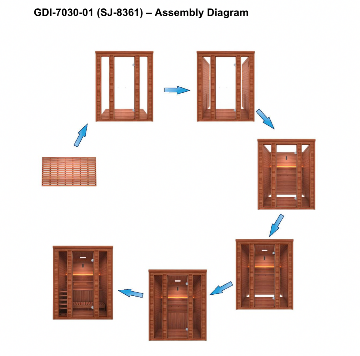 Golden Designs 2025 Engelberg Edition 6 Person Traditional Steam Sauna GDI-7060-01