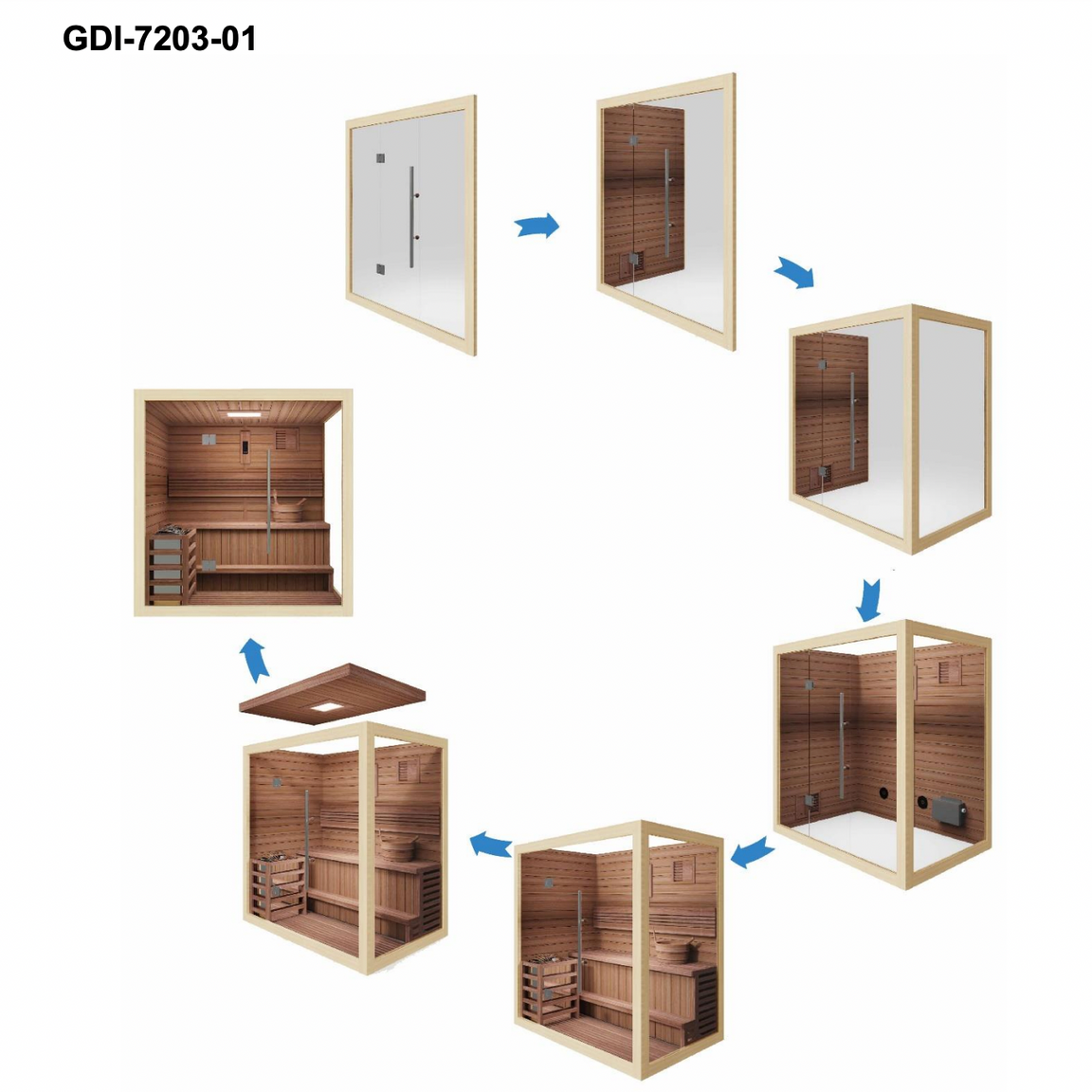 Golden Designs Forssa Edition 3 Person Indoor Traditional Sauna GDI-7203-01