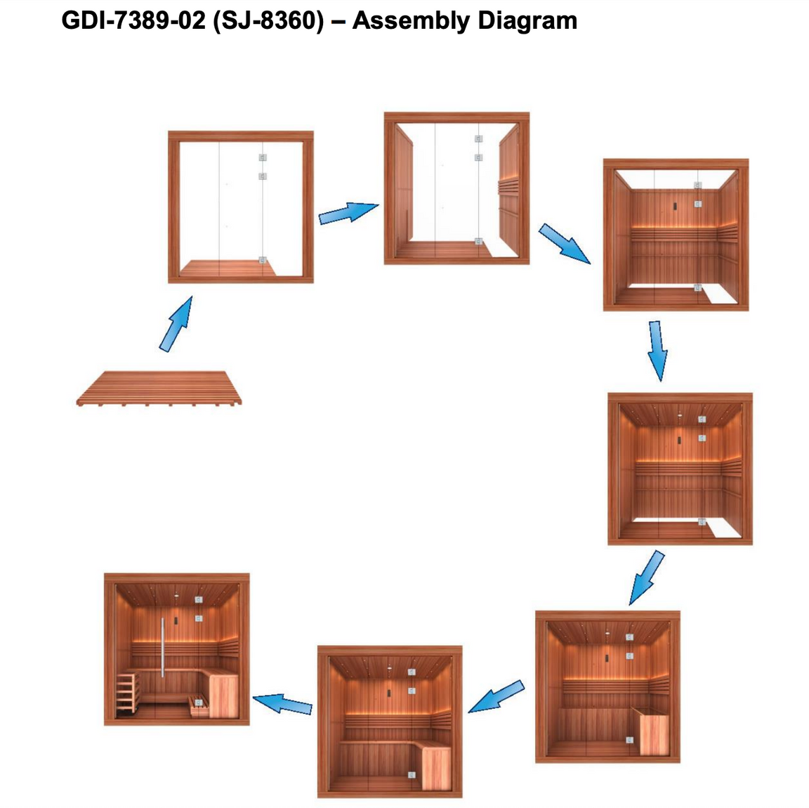 Golden Designs 2025 Osla Edition 6 Person Traditional Sauna GDI-7689-02