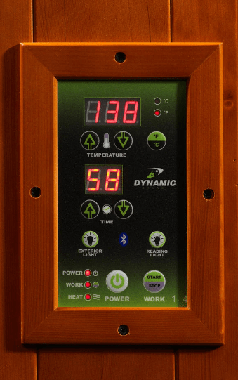 Dynamic Heming 2-Person Corner Low EMF FAR Infrared Sauna | DYN-6225-02