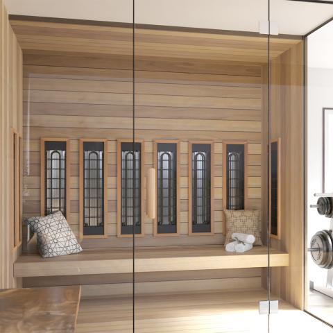Finnmark Full Spectrum+™ Ceramic Infrared Sauna Heater Kit (240V, WiFi Control)