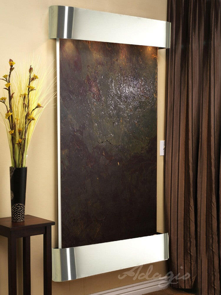 Summit Falls Water Fountain | Vertical Wall-Mounted | Adagio Water Features