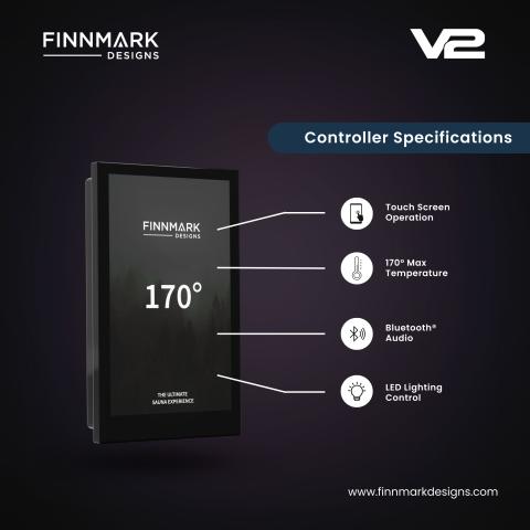 Finnmark V2 LCD Wifi Touchscreen Infrared Sauna Heater Control | V2LCDC-W