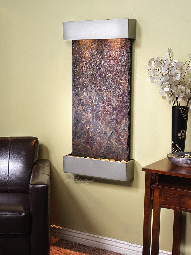 Whispering Creek Water Fountain | Vertical Wall-Mounted | Adagio Water Features