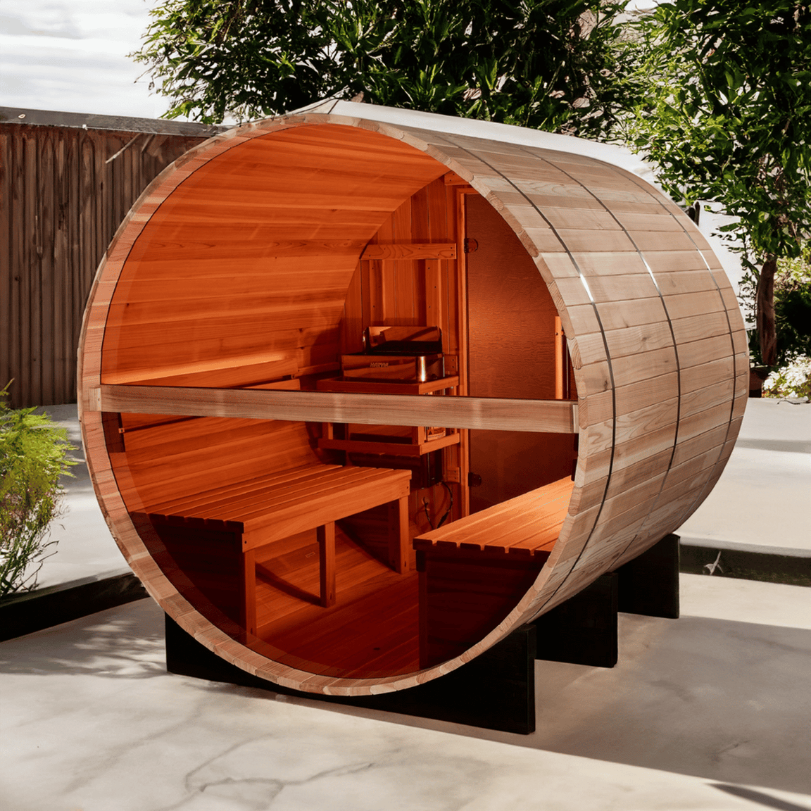 Golden Designs Zurich 4 Person Barrel Traditional Sauna GDI-B024-01