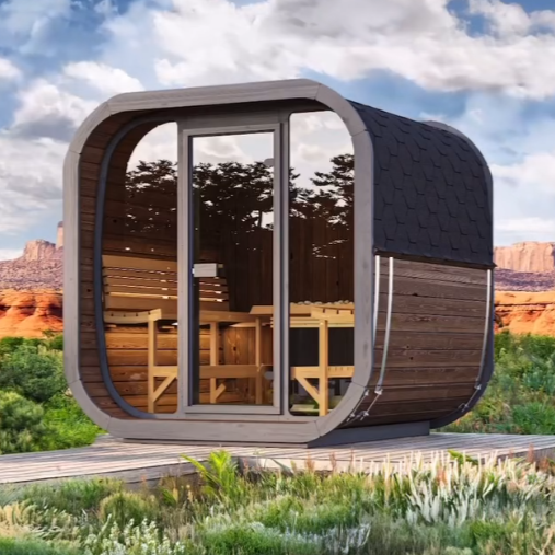SaunaLife CUBE Series CL7G | 6 Person Outdoor Traditional Sauna