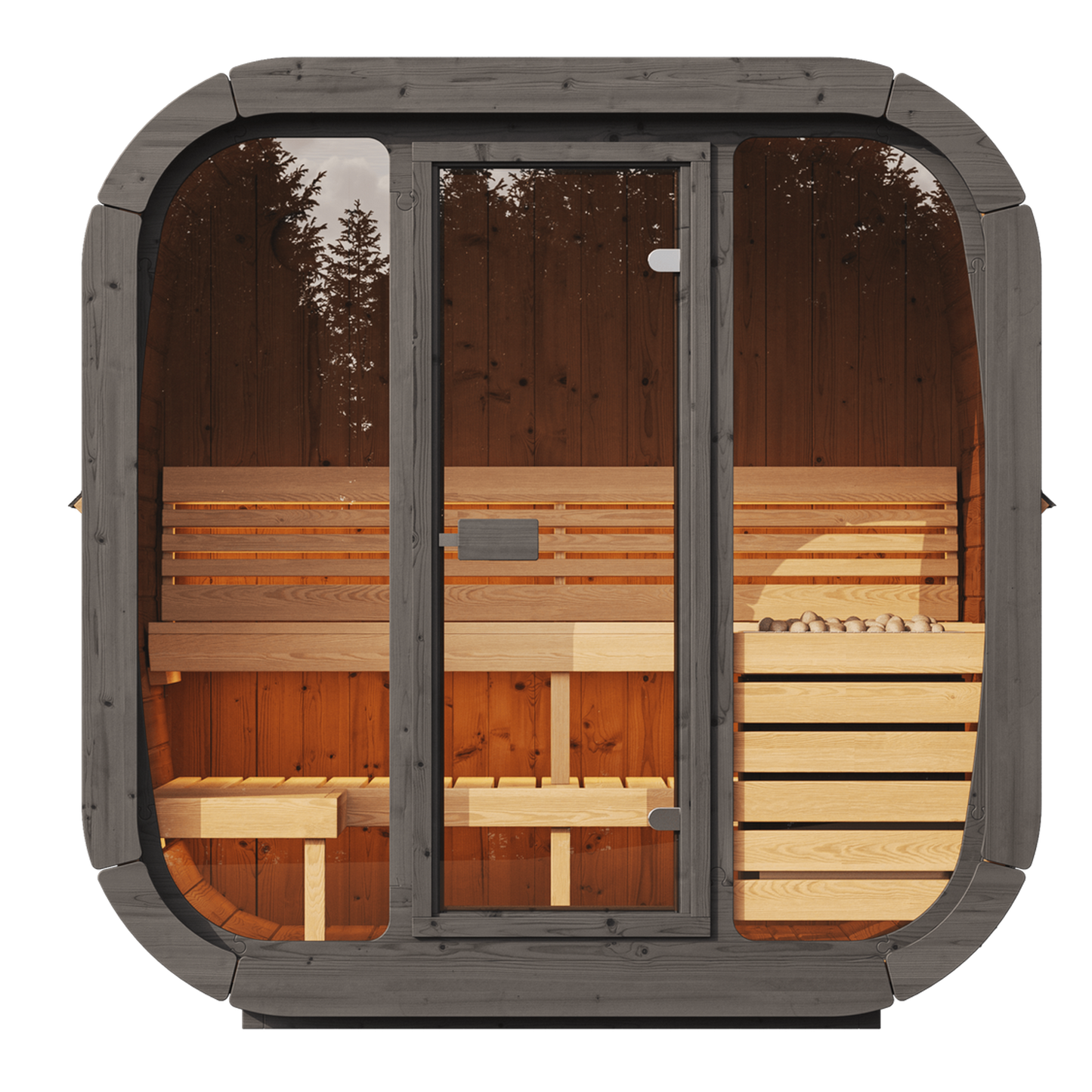 SaunaLife CUBE Series CL5G | 3-4 Person Outdoor Traditional Sauna