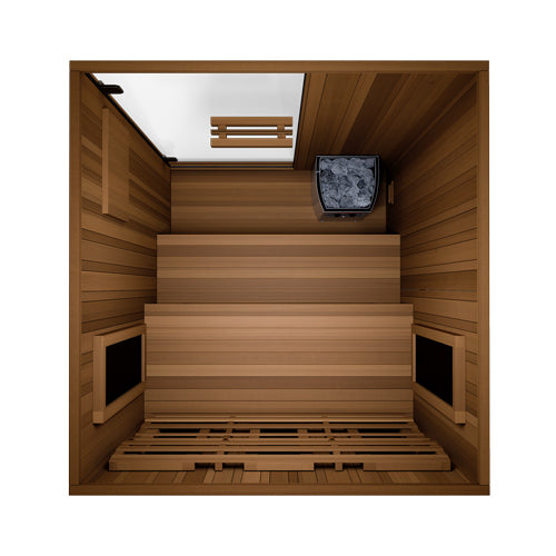 Finnmark Designs Trinity 2-Person Hybrid Infrared & Traditional Steam Sauna + Red Light Therapy | FD-KN004