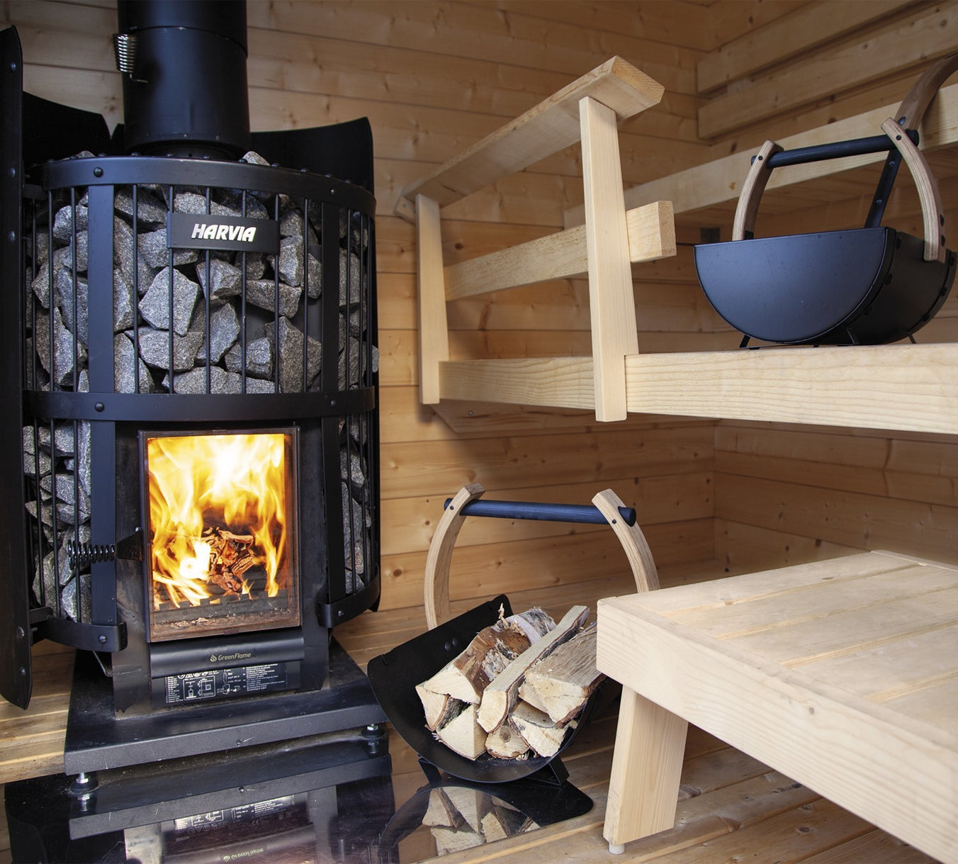 Harvia Legend 240 Greenflame Wood-Burning Sauna Stove WK200LD