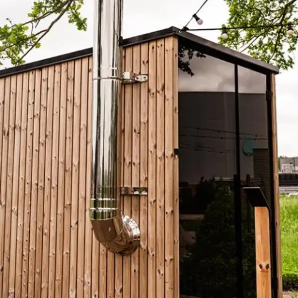 HUUM Thru-Wall Backside Connection Chimney Set for Sauna Wood Stoves
