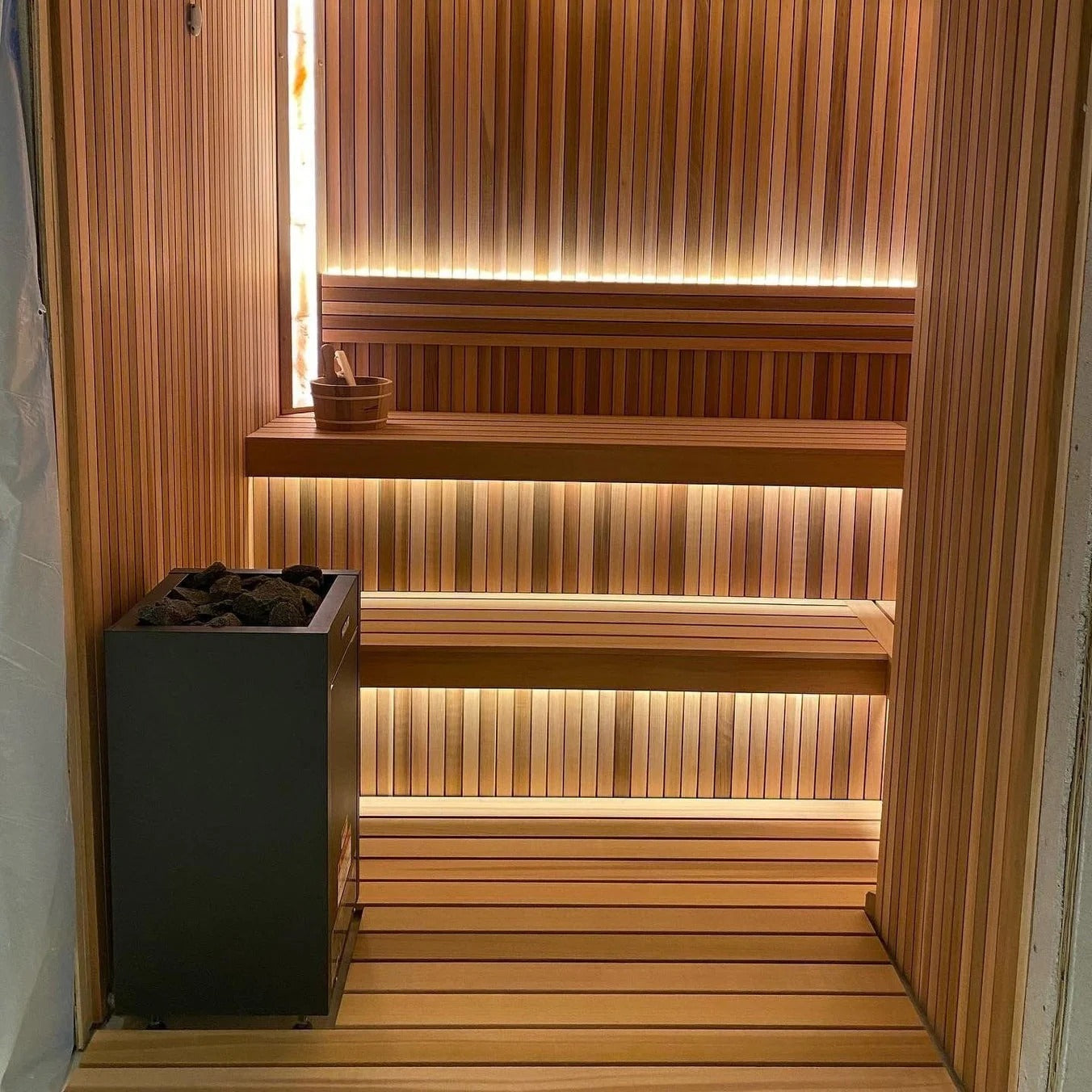 Harvia Virta Combi HL8U1SA 8kW Electric Sauna Heater Package