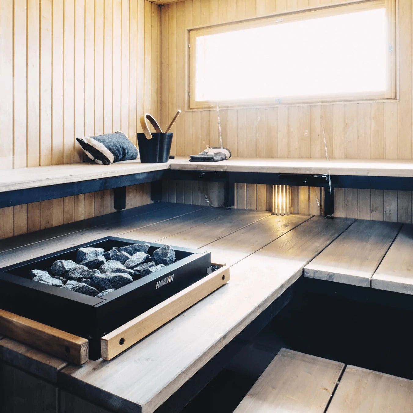 Harvia Virta Combi HL8U1SA 8kW Electric Sauna Heater Package