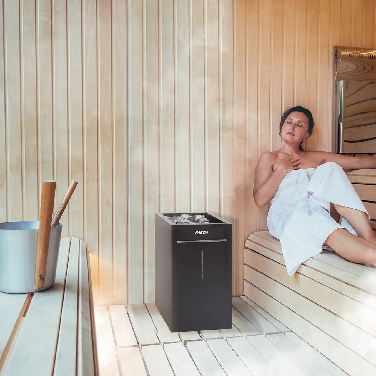 Harvia Virta Combi HL8U1SA 8kW Electric Sauna Heater Package