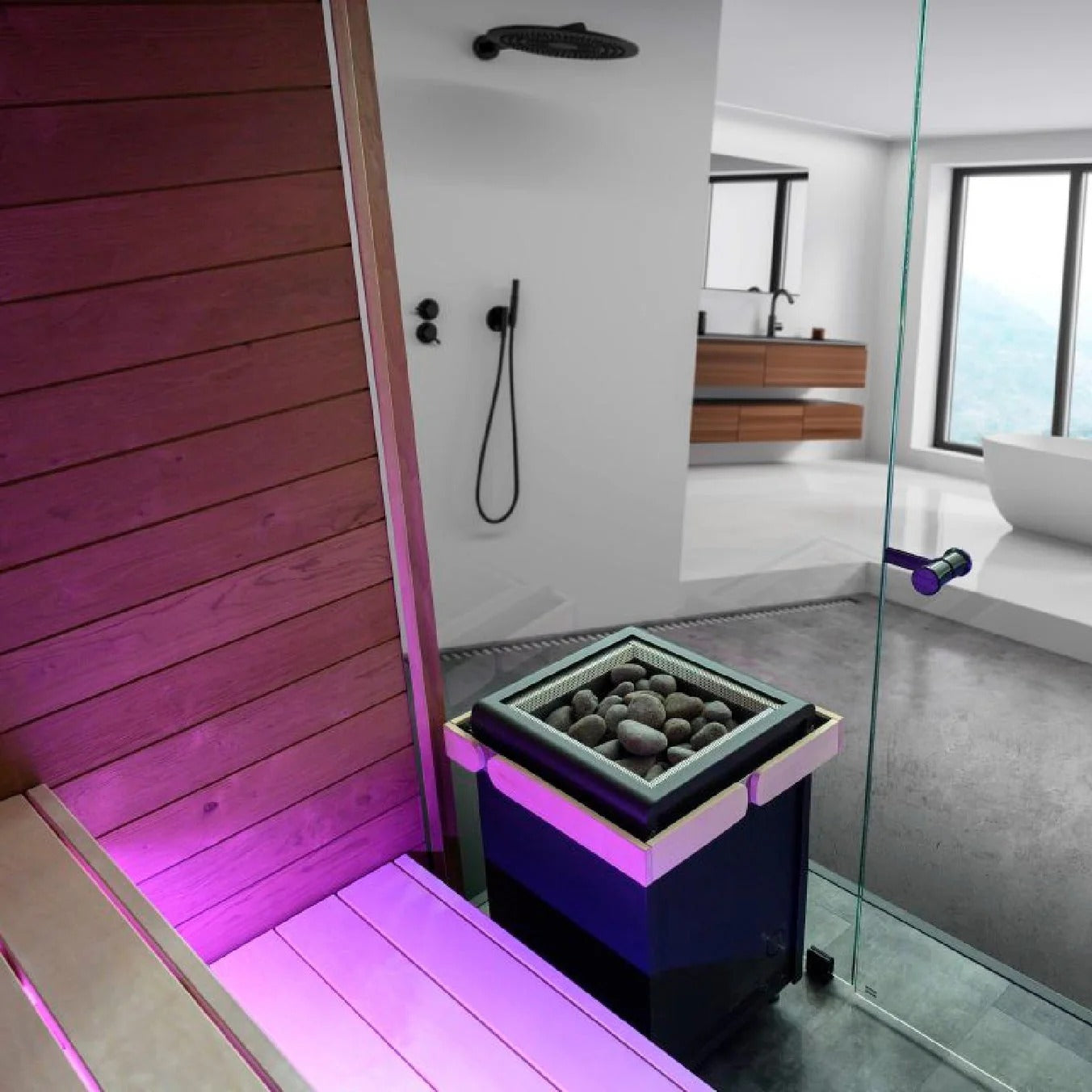 Harvia Virta Combi HL8U1SA 8kW Electric Sauna Heater Package
