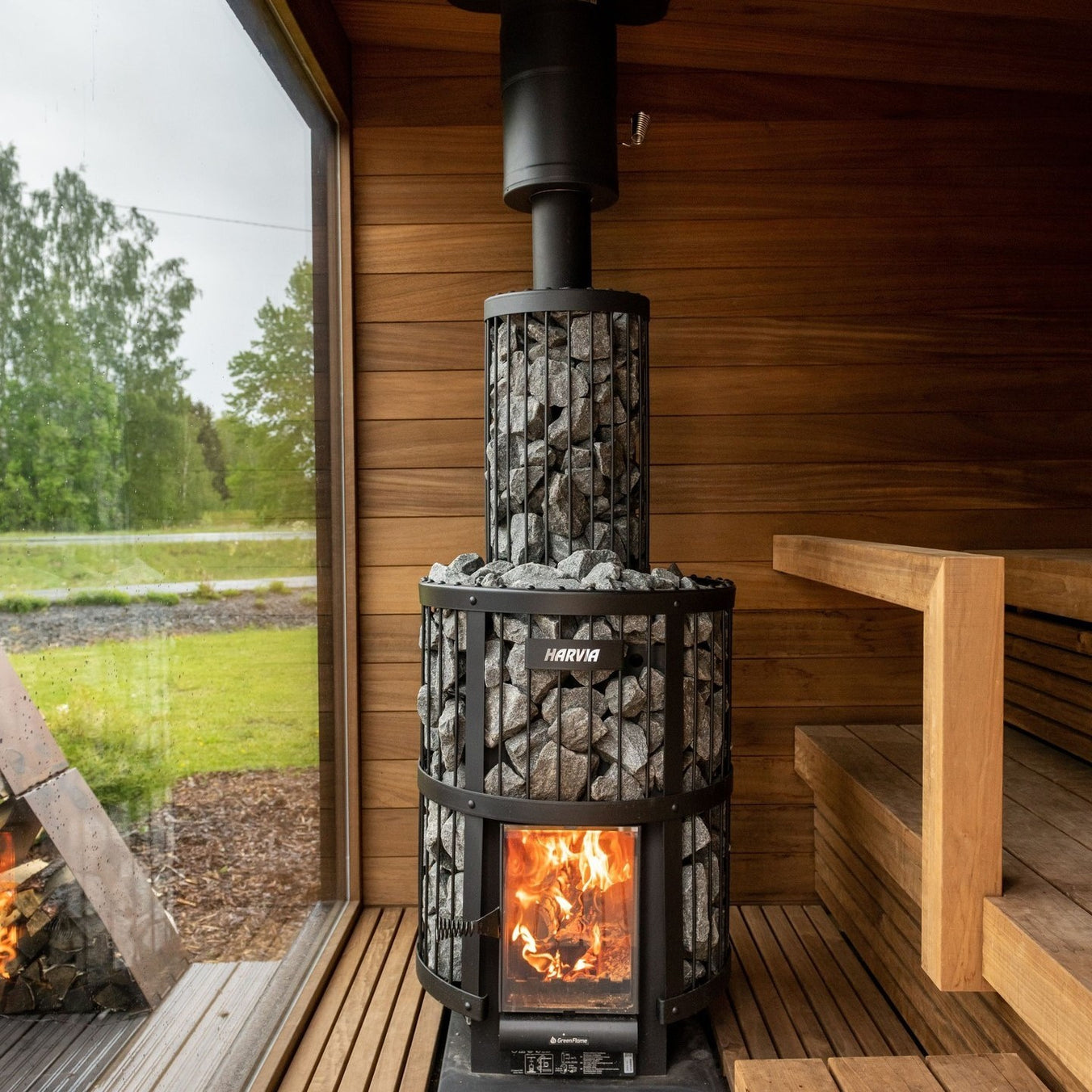 Harvia Legend 240 Greenflame Wood-Burning Sauna Stove WK200LD