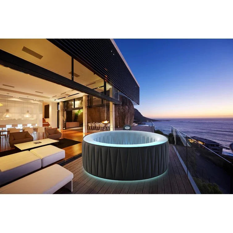 MSPA URBAN Aurora Round 6 Person Inflatable Hot Tub Spa With LED lights