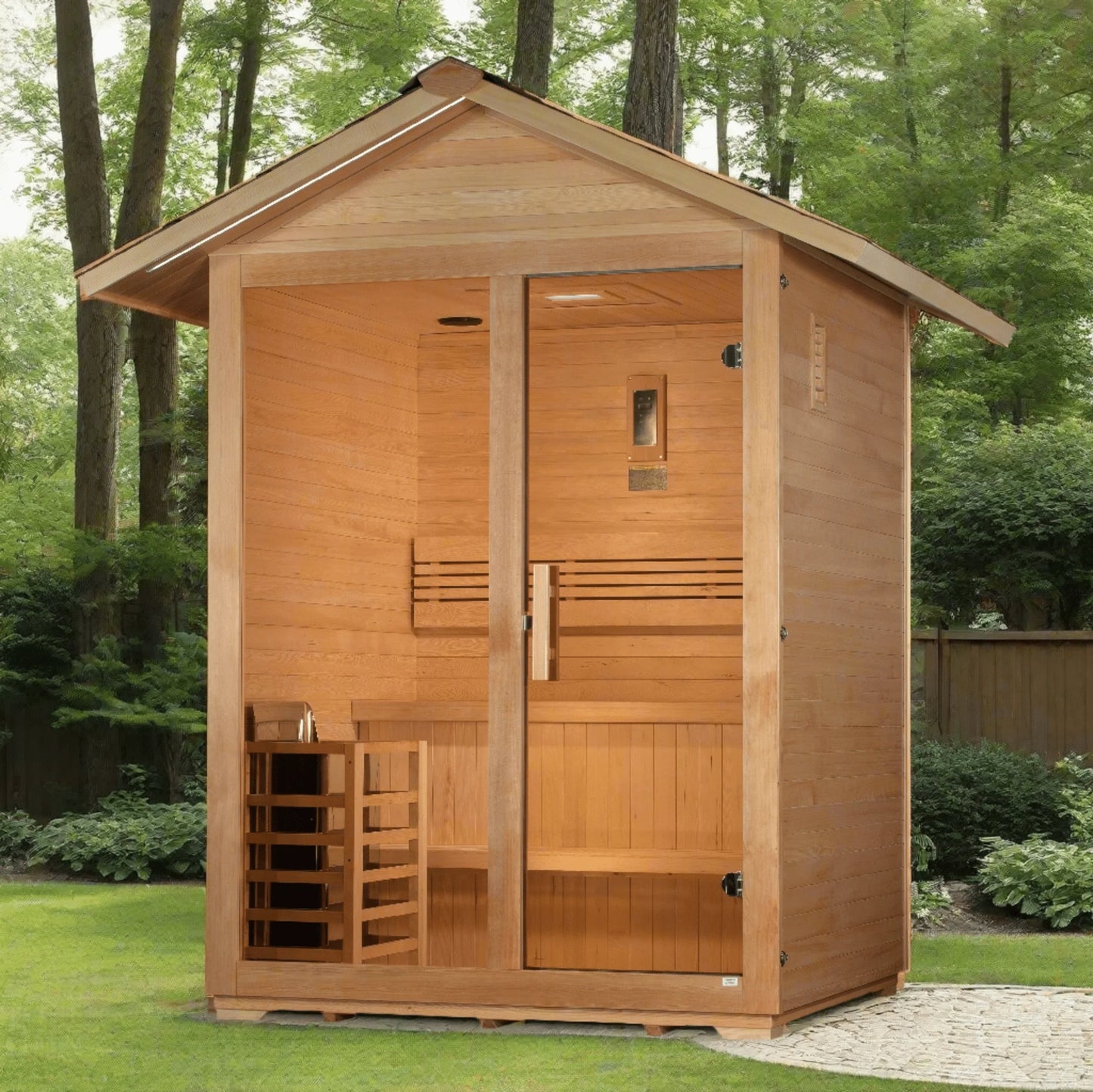 Golden Designs Arlberg 3 Person Traditional Outdoor Sauna GDI-8103-01