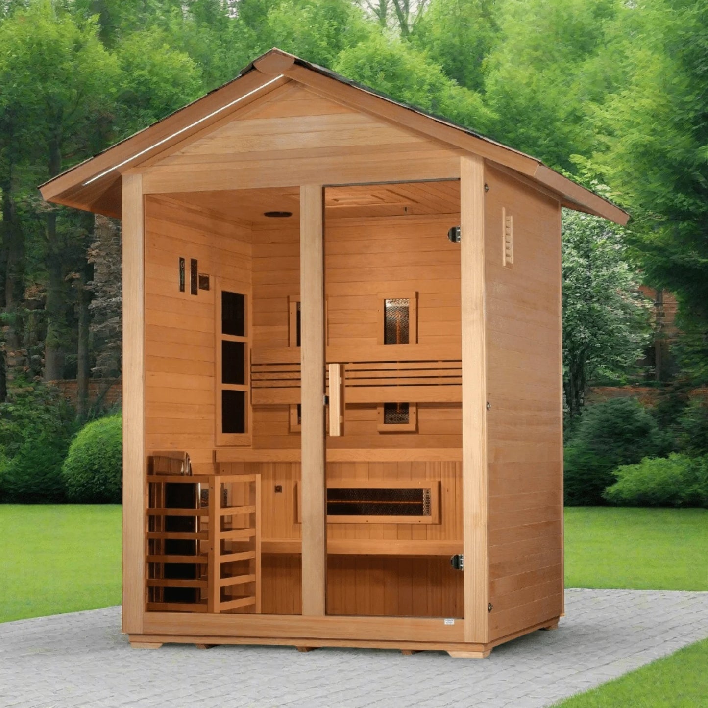 Golden Designs Carinthia 3 Person Hybrid Outdoor Sauna GDI-8123-01