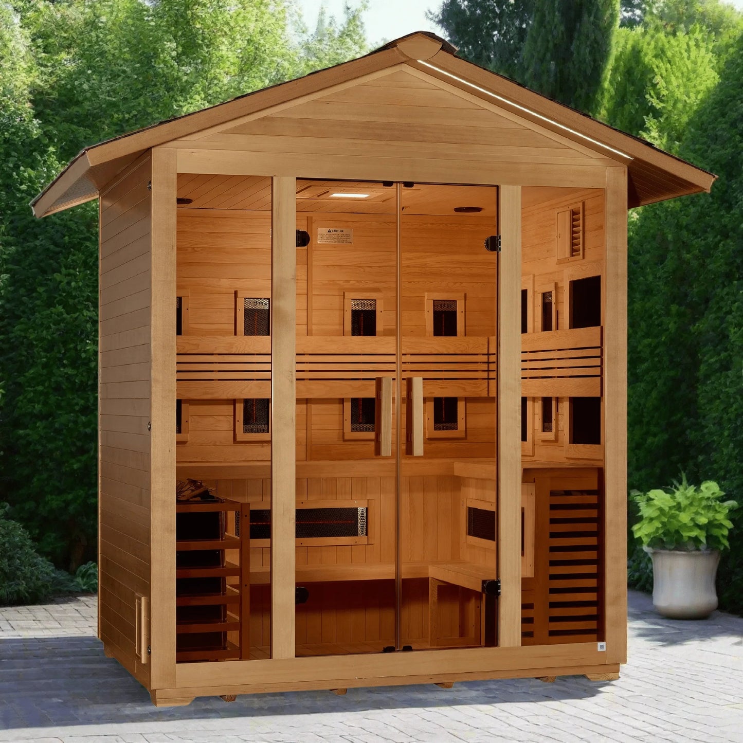 Golden Designs Gargellen 5 Person Hybrid Outdoor Sauna GDI-8125-01