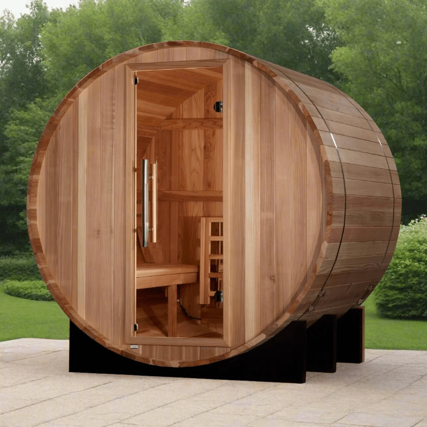 Golden Designs St. Moritz 2 Person Barrel Traditional Sauna GDI-B002-01
