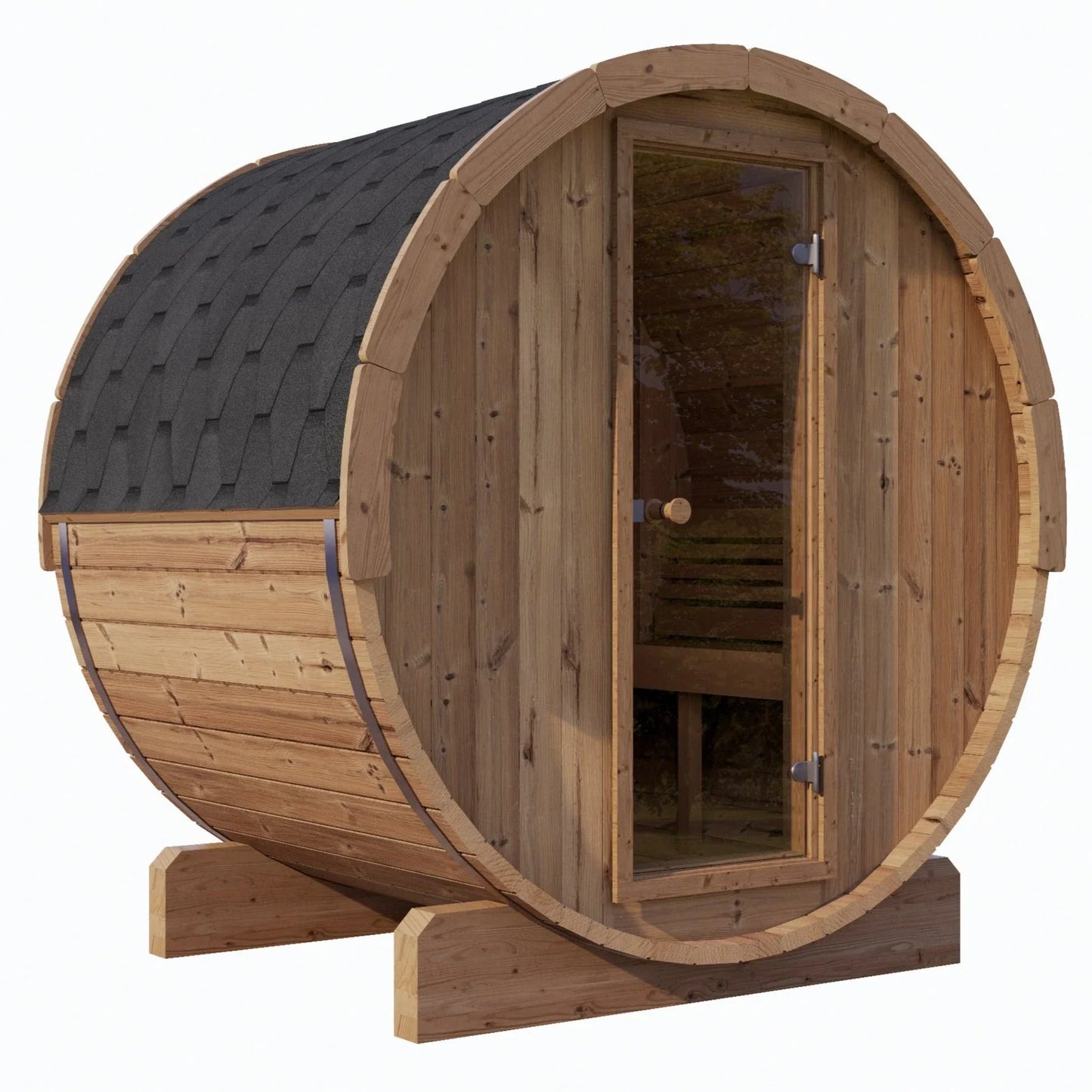 SaunaLife ERGO Series E6 | 3 Person Outdoor Barrel Sauna