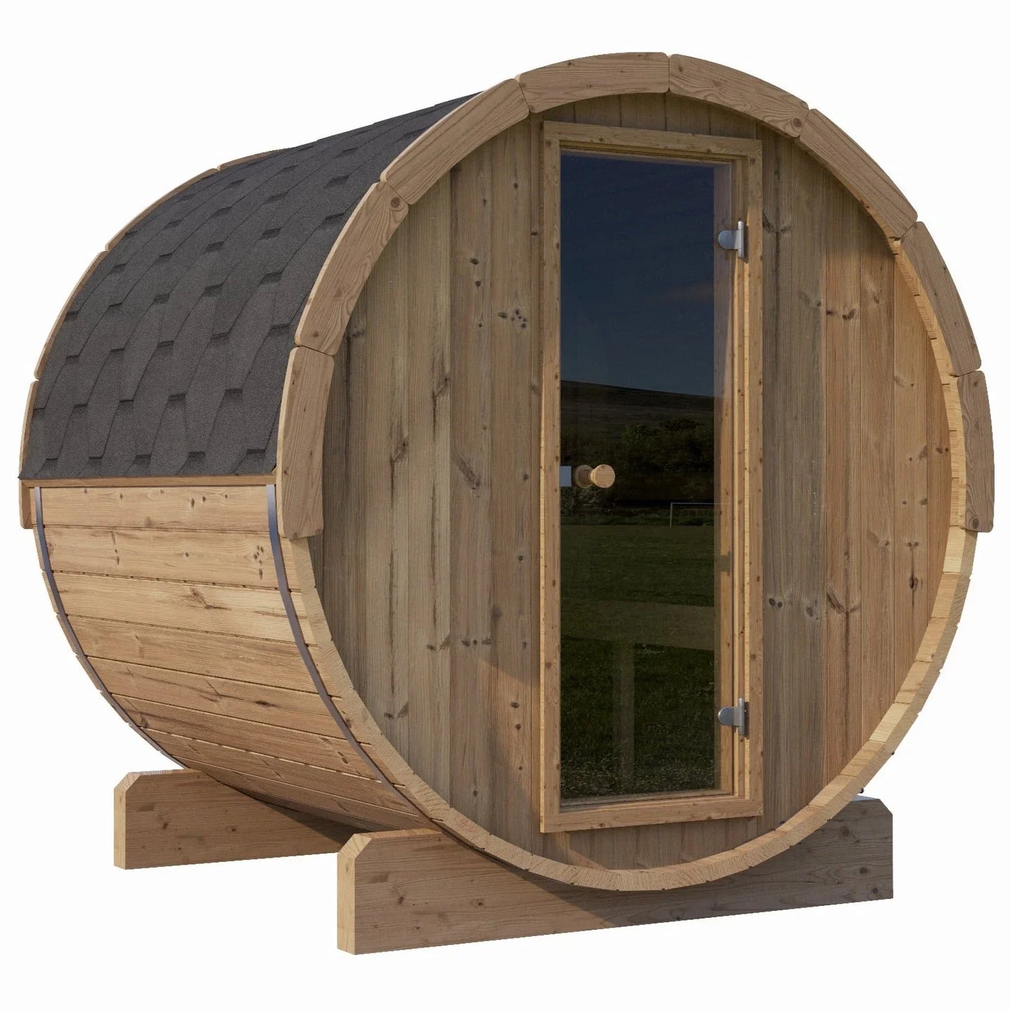 SaunaLife ERGO Series E7 | 4 Person Outdoor Barrel Sauna