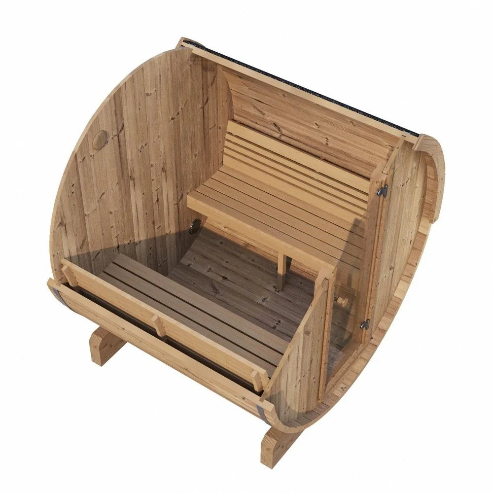 SaunaLife ERGO Series E7 | 4 Person Outdoor Barrel Sauna