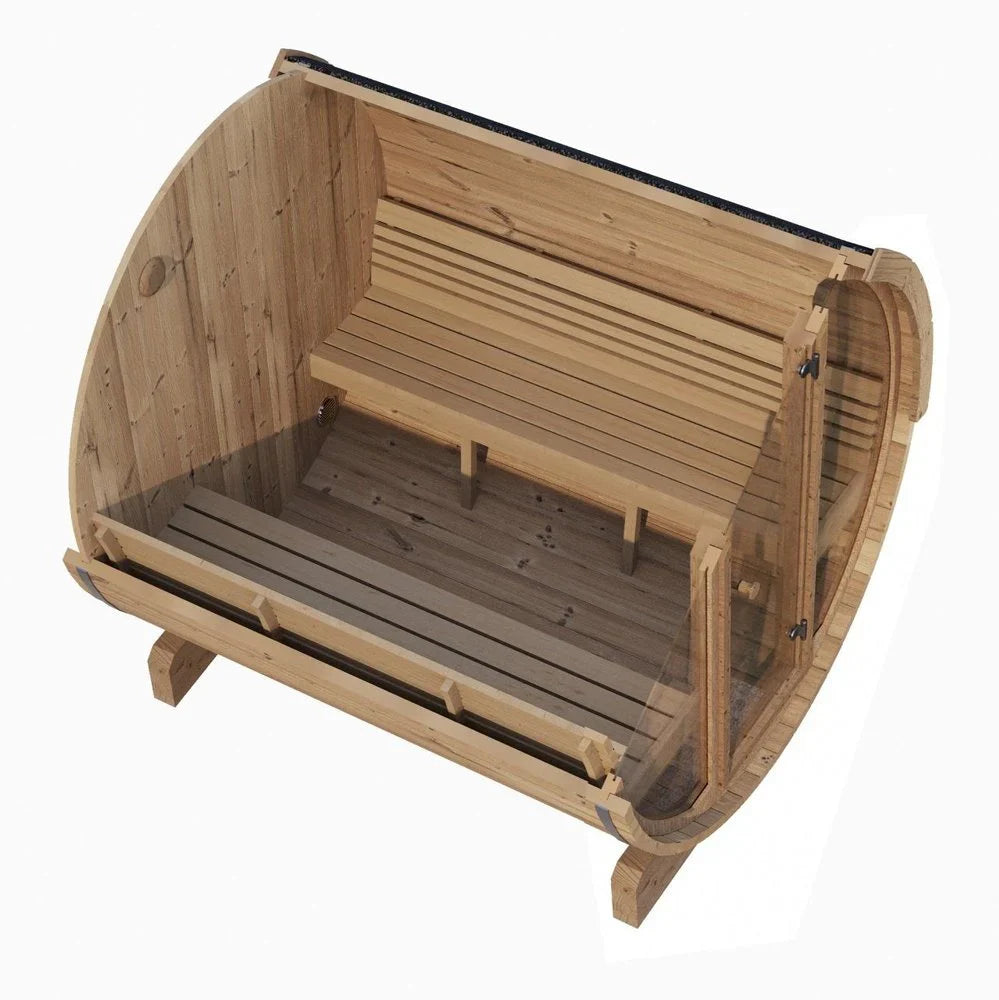 SaunaLife ERGO Series E8 | 6 Person Outdoor Barrel Sauna