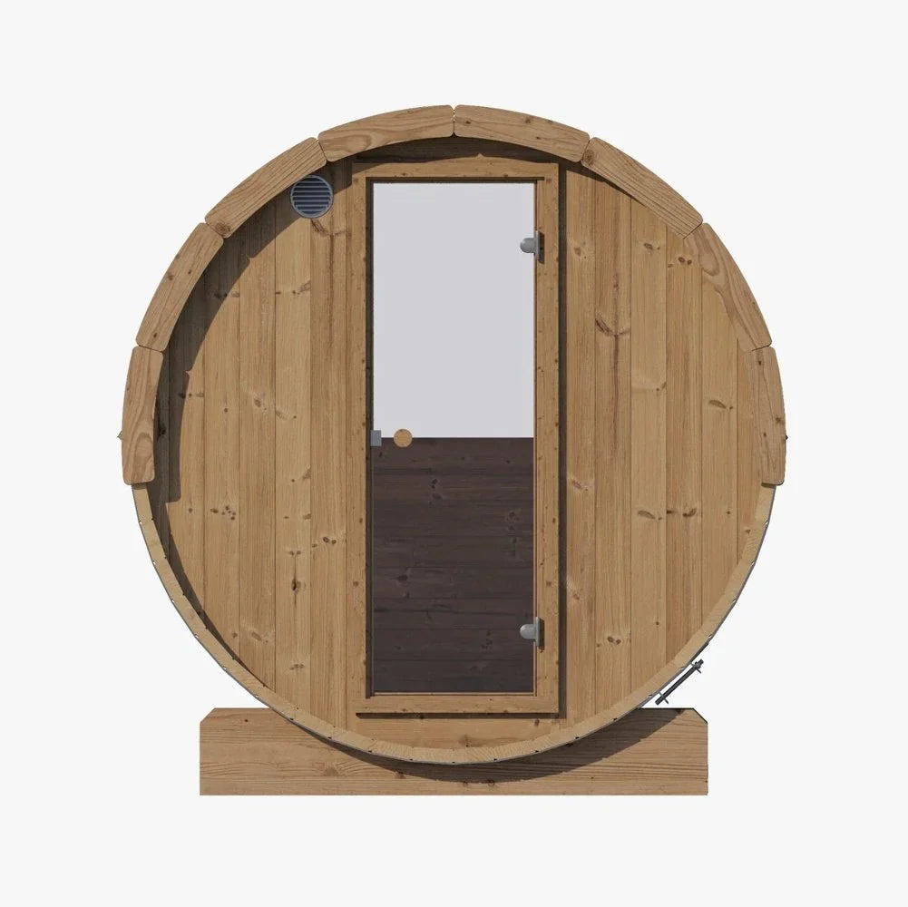 SaunaLife ERGO Series E8W | 6 Person Outdoor Barrel Sauna with Window