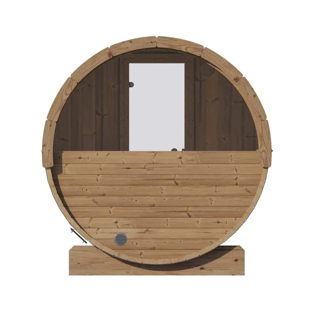 SaunaLife ERGO Series E8W | 6 Person Outdoor Barrel Sauna with Window