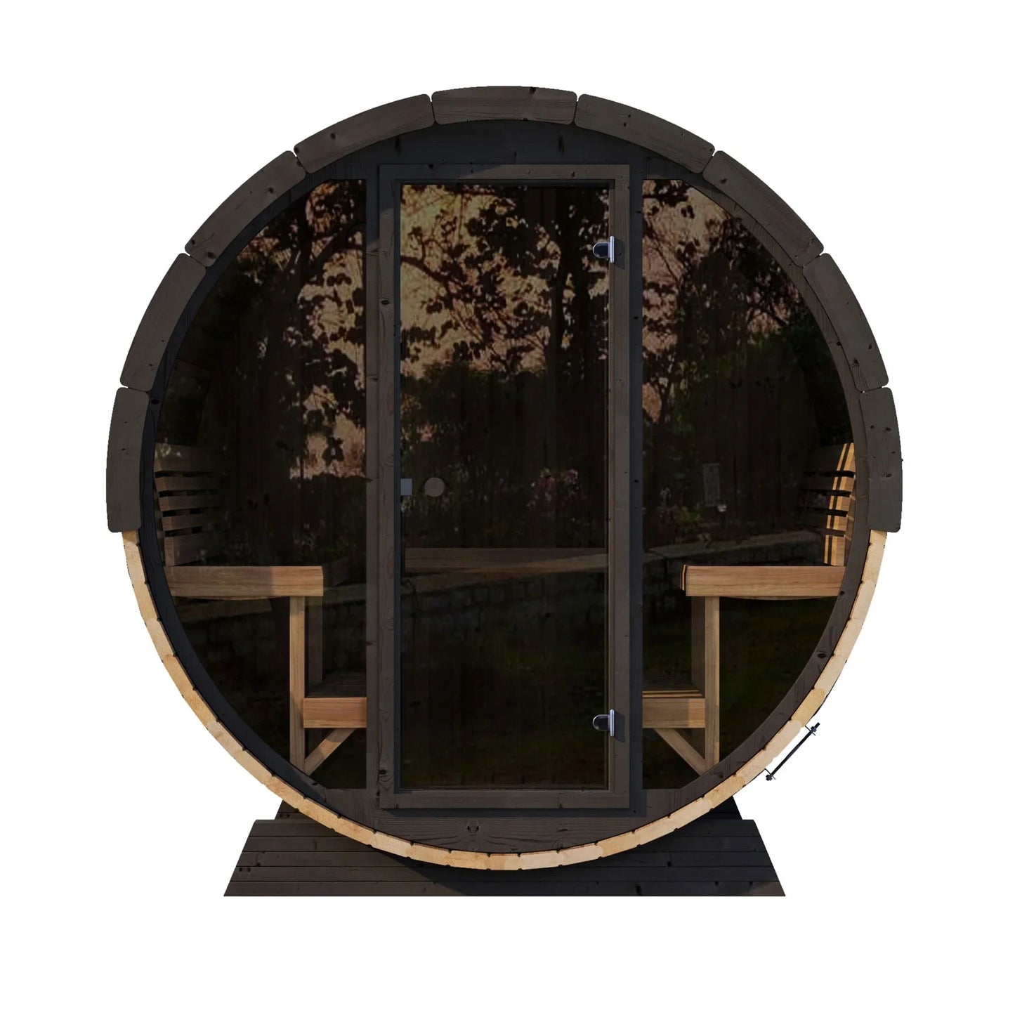 SaunaLife Model EE8G | 4 Person Outdoor Barrel Sauna