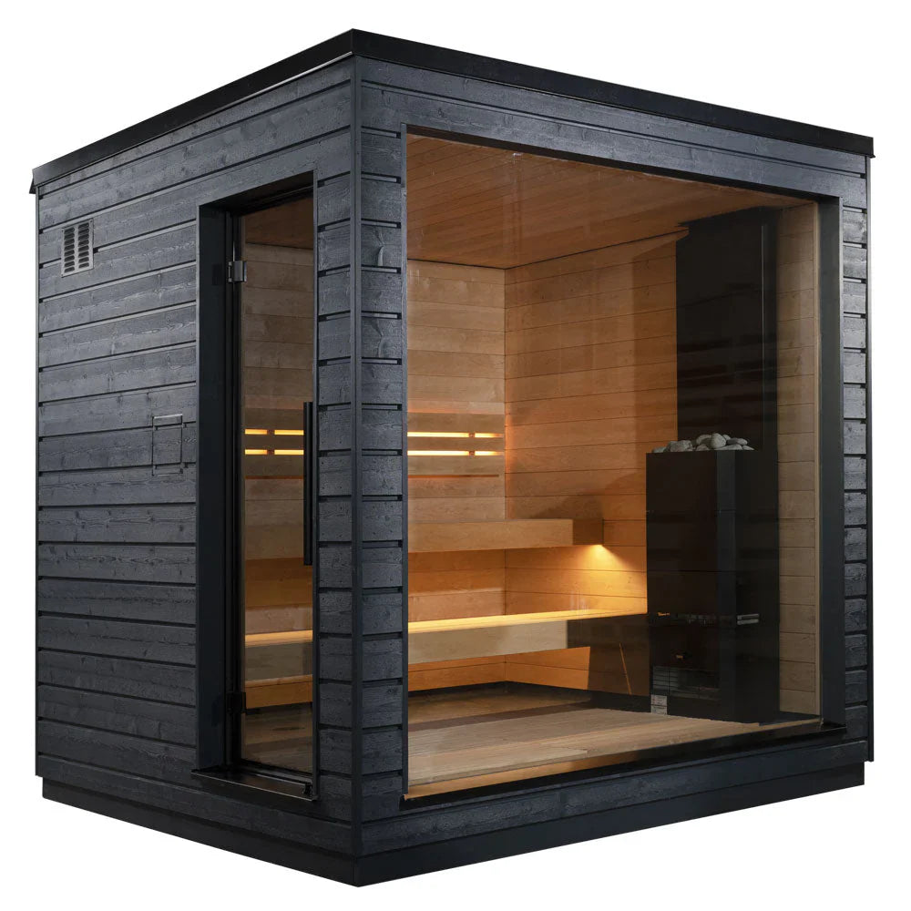 SaunaLife Garden Series G6 | 5 Person Pre-Assembled Outdoor Sauna