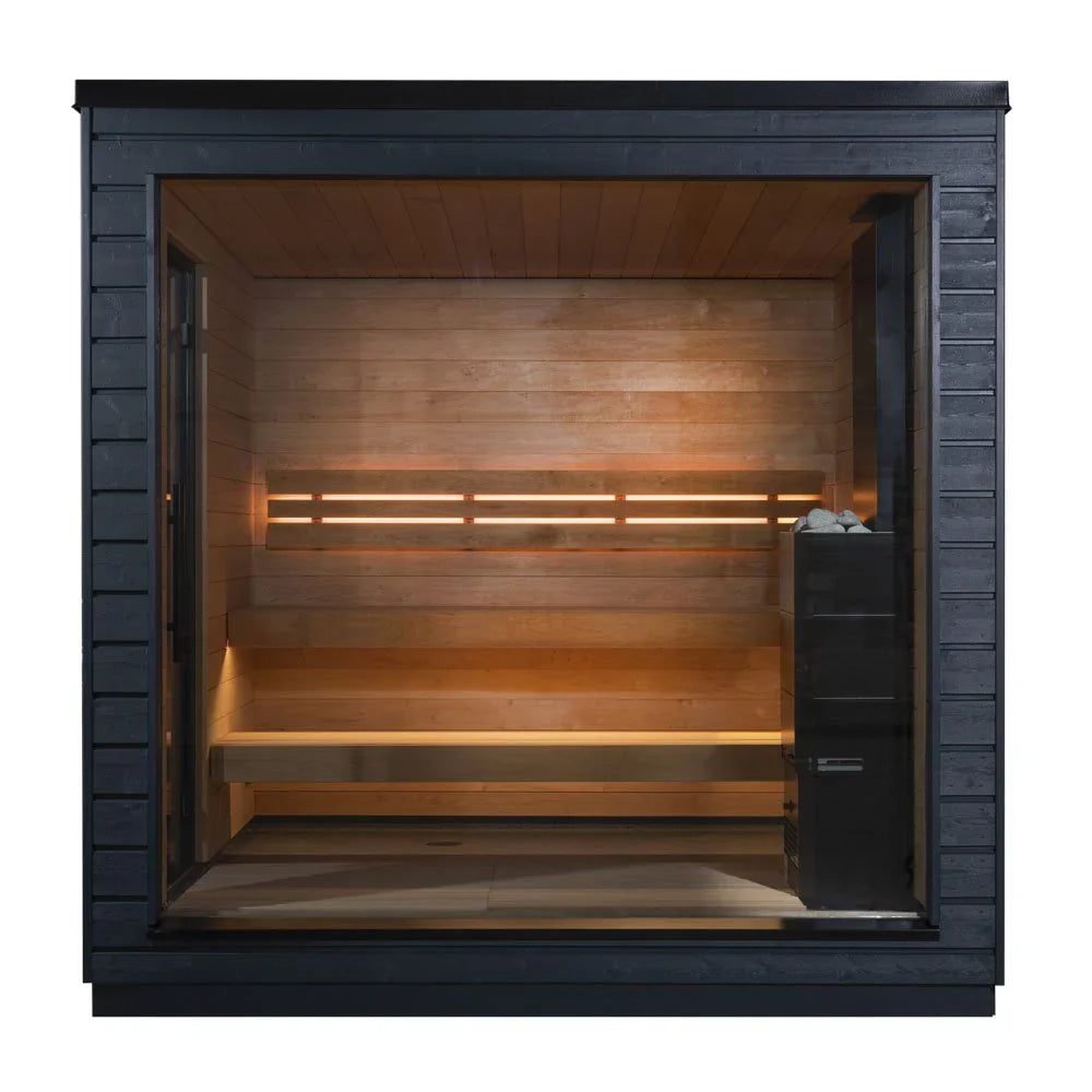 SaunaLife Garden Series G6 | 5 Person Pre-Assembled Outdoor Sauna
