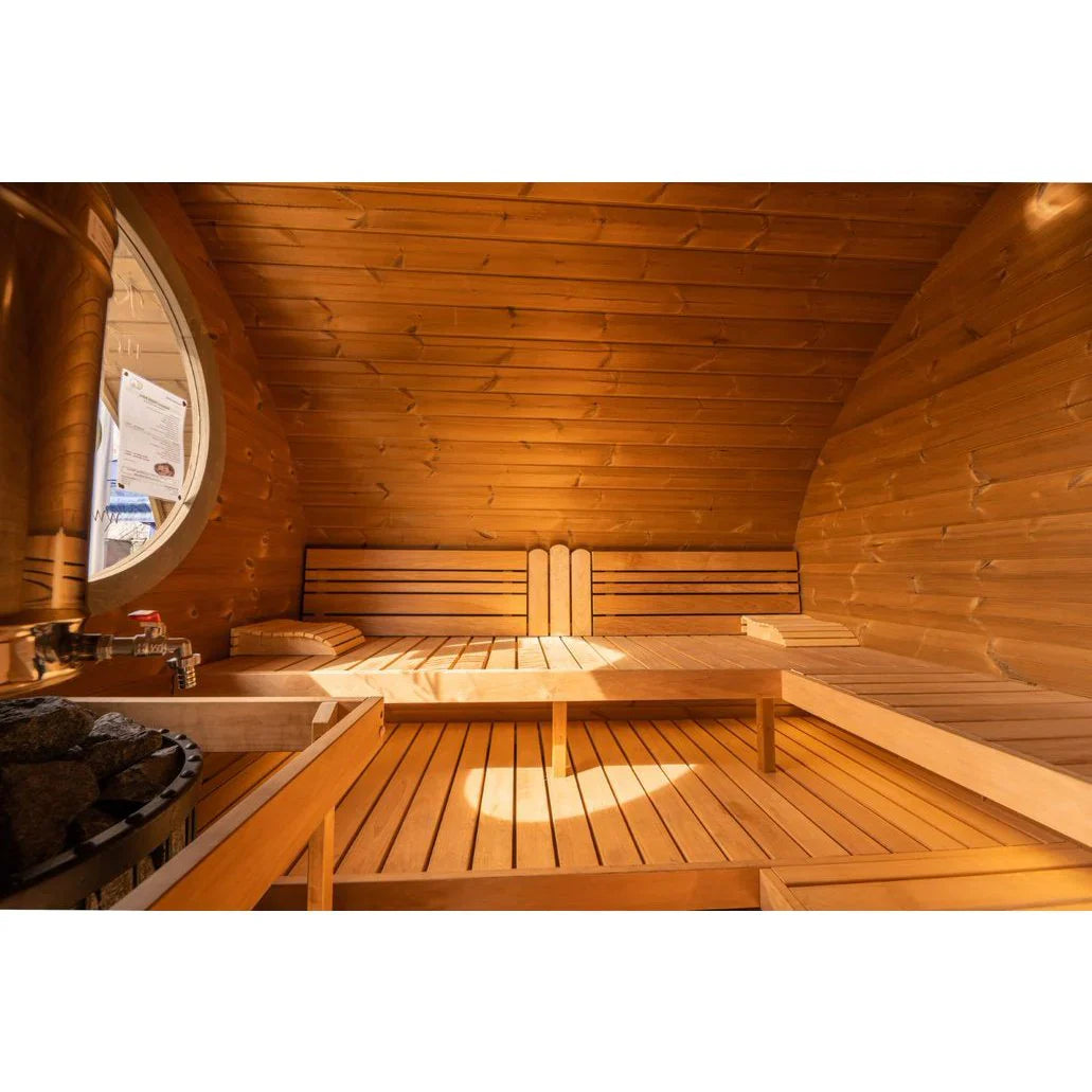 SaunaLife Garden Series G11 | 8 Person Outdoor Sauna with 2 Rooms