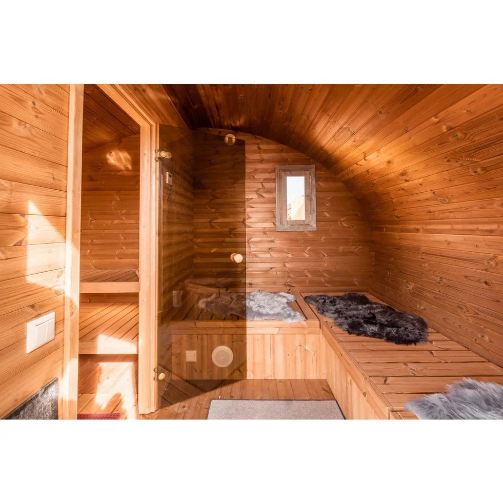 SaunaLife Garden Series G11 | 8 Person Outdoor Sauna with 2 Rooms