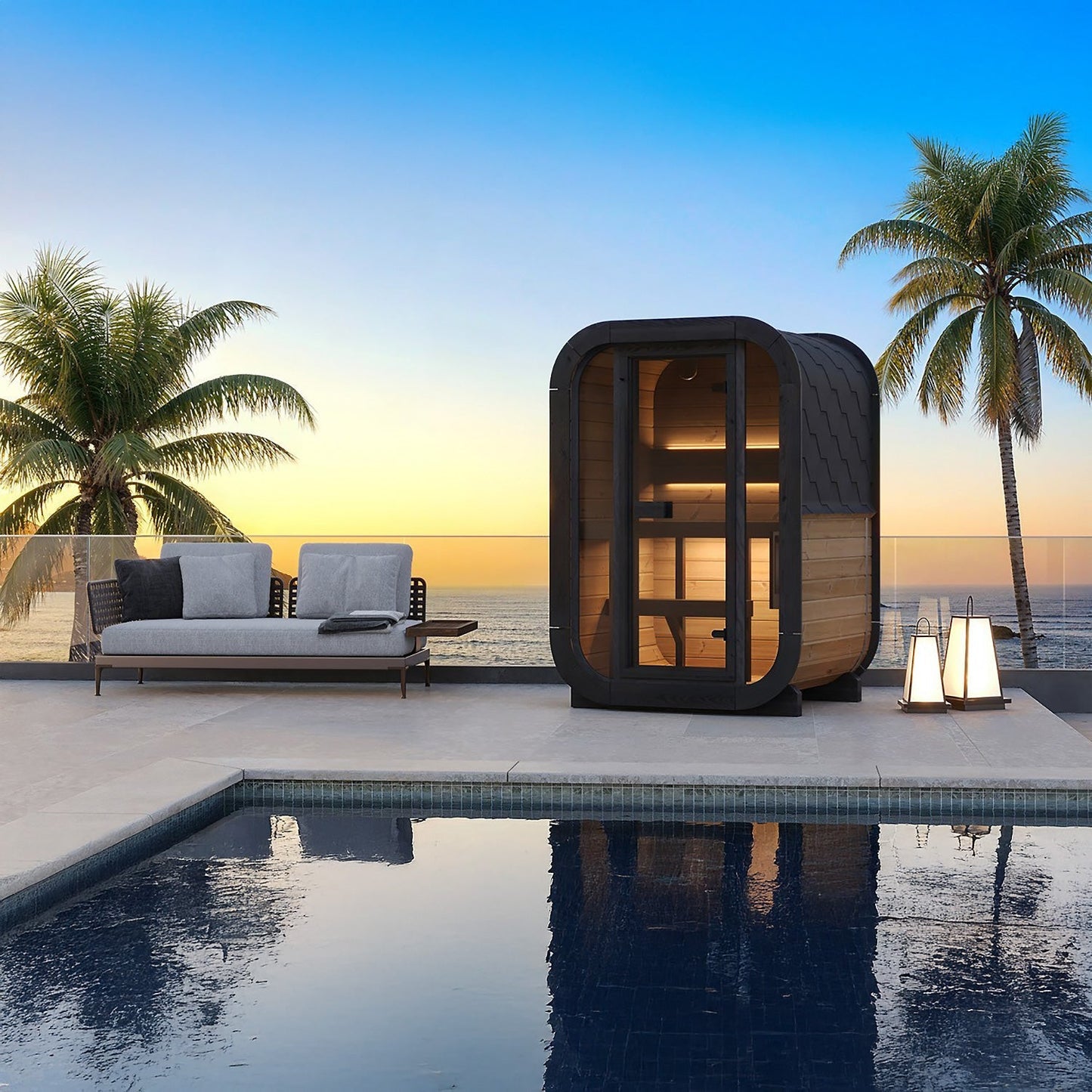 SaunaLife CUBE Series CL3G | 1-2 Person Outdoor Traditional Sauna