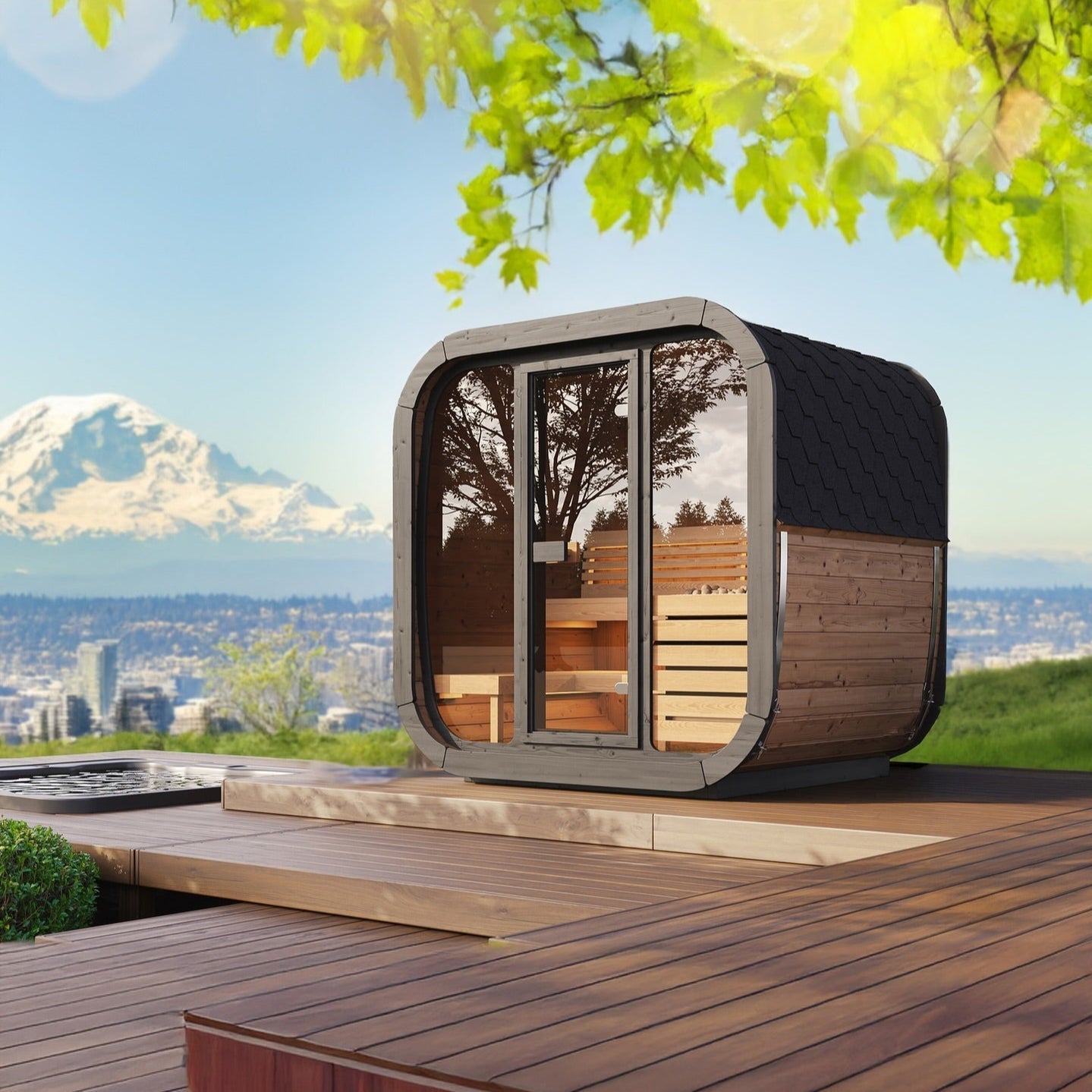 SaunaLife CUBE Series CL5G | 3-4 Person Outdoor Traditional Sauna