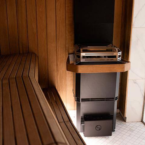 Saunum Air L 13 - 13kW Black Sauna Heater with Integrated Climate Equalizer