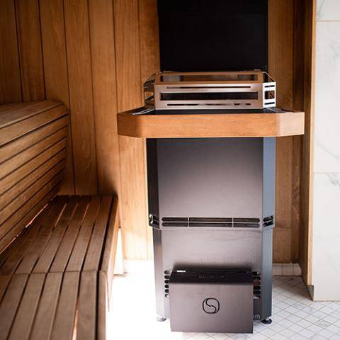 Saunum Air L 13 - 13kW Black Sauna Heater with Integrated Climate Equalizer