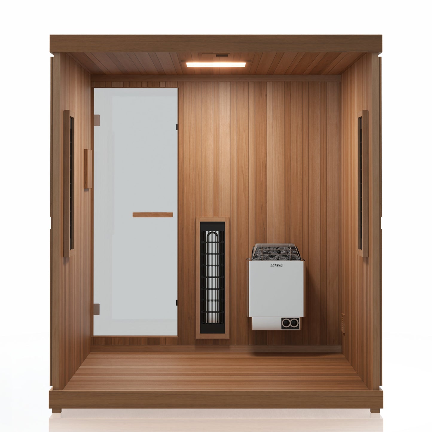 Finnmark Designs Trinity 4-Person Hybrid Infrared & Traditional Steam Sauna + Red Light Therapy | FD-KN005