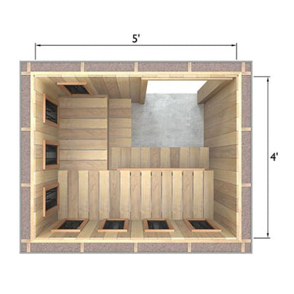 Finnmark Full Spectrum+™ Ceramic Infrared Sauna Heater Kit (240V, WiFi Control)