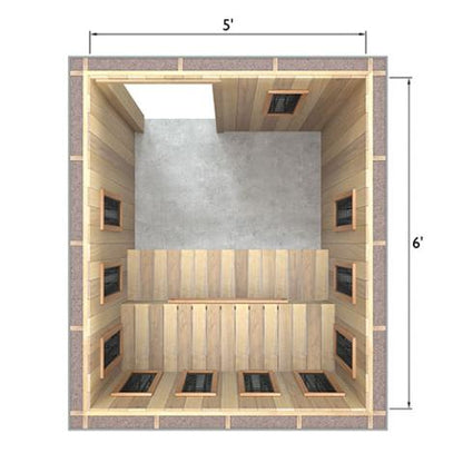 Finnmark Full Spectrum+™ Ceramic Infrared Sauna Heater Kit (240V, WiFi Control)