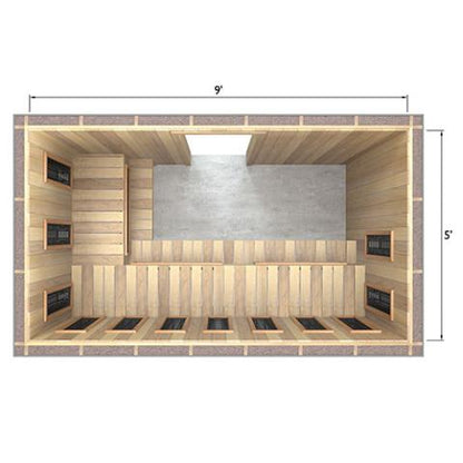 Finnmark Full Spectrum+™ Ceramic Infrared Sauna Heater Kit (240V, WiFi Control)