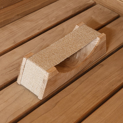 PROSAUNAS Ergo-Headrest Wood Sauna Headrest w/Cloth Neck Support